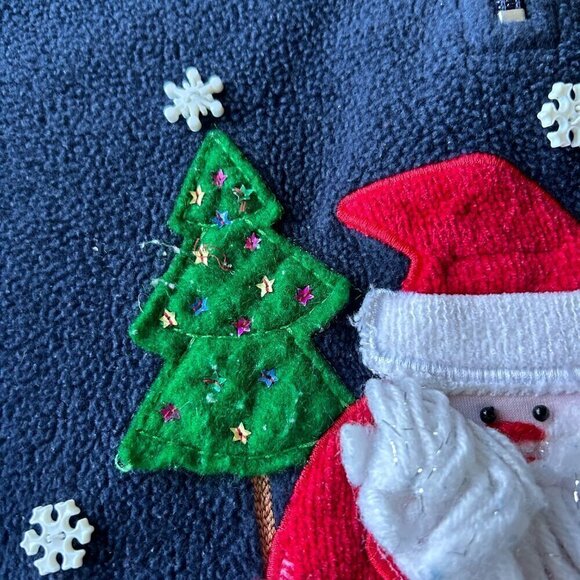 White Stag Santa Fleece Pullover, Size M – Cozy Holiday Top! - Picture 5 of 6